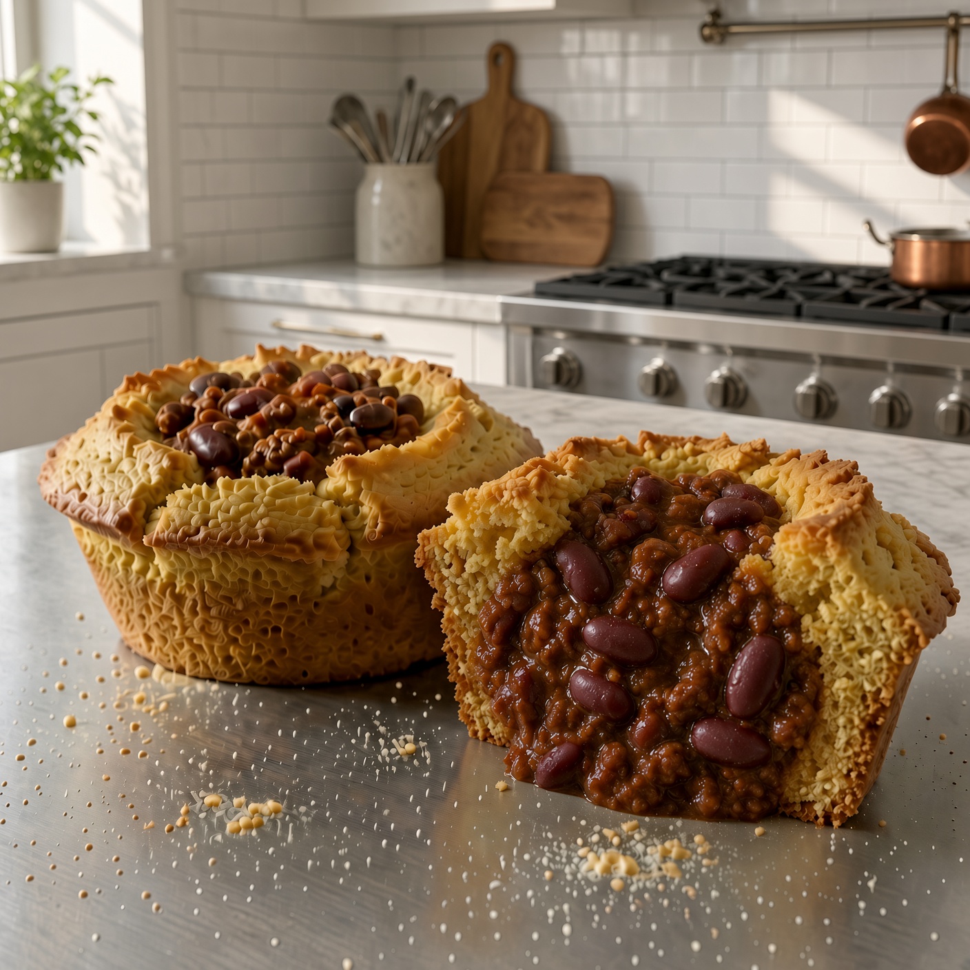 Chili cornbread cups